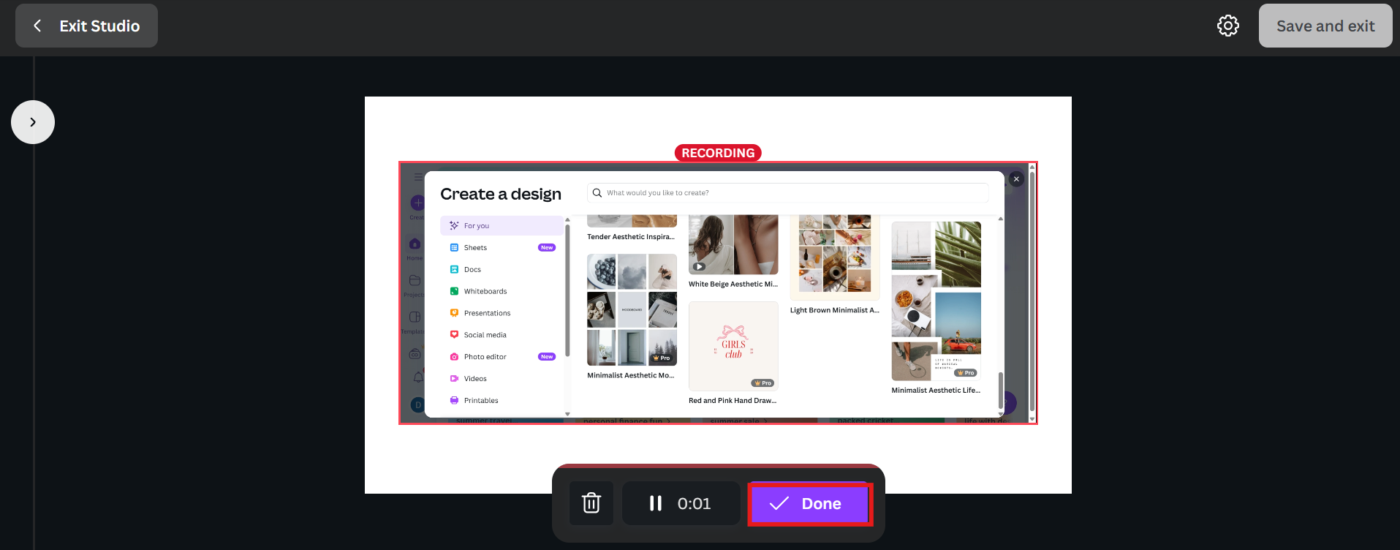 Registrazione Canva: come registrare lo schermo su Canva