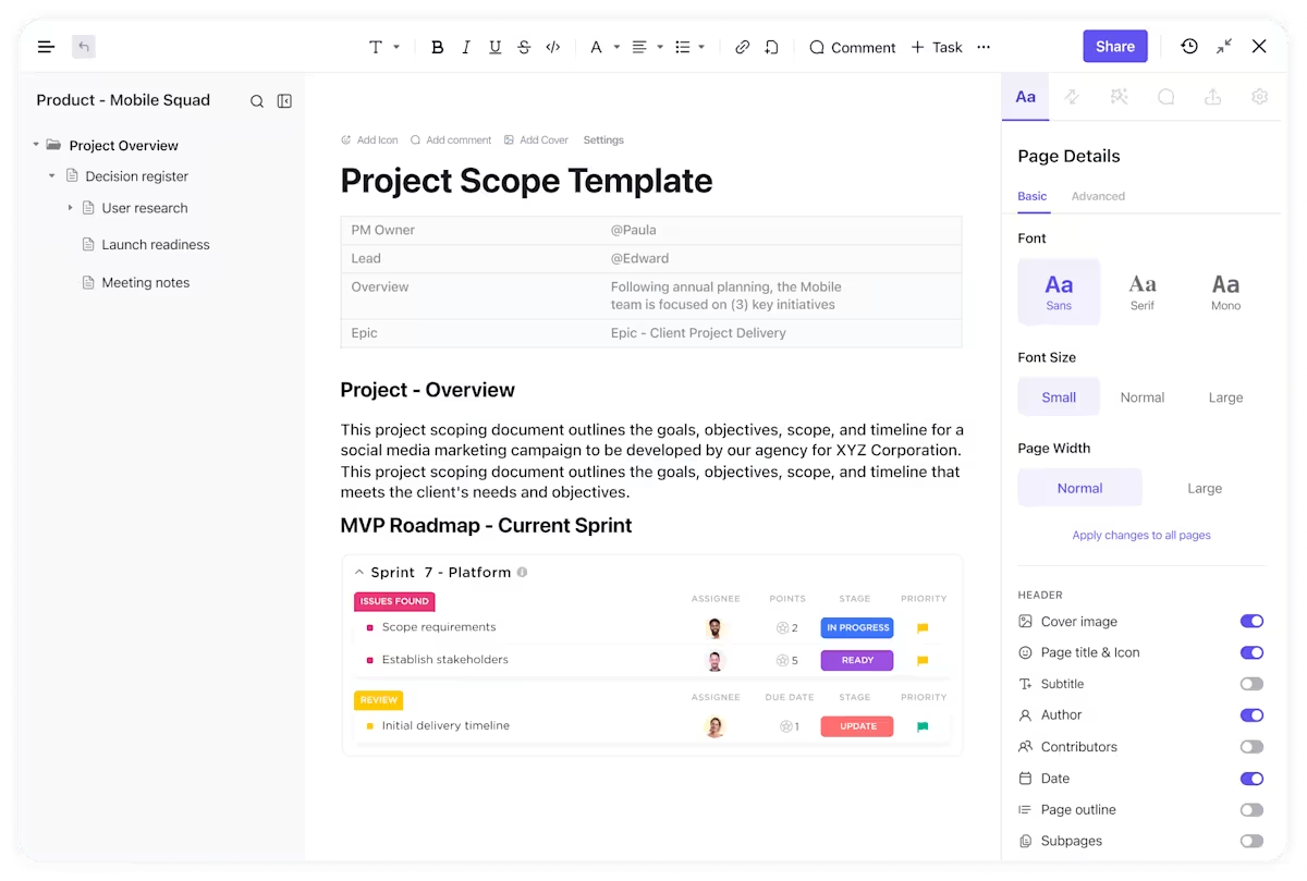 ClickUp Docs: ai courses for software engineers