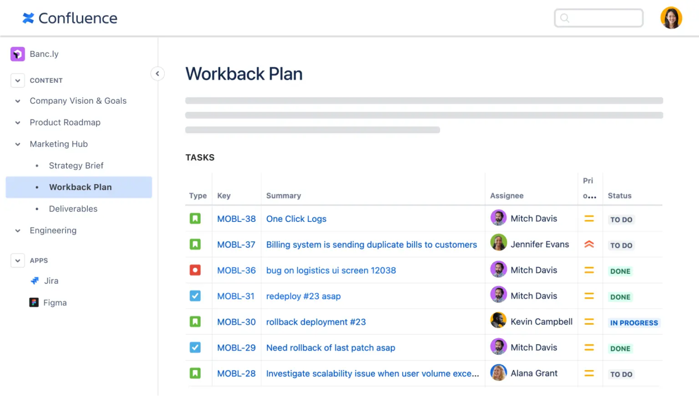 Confluence (Best for knowledge management across technical and product teams)