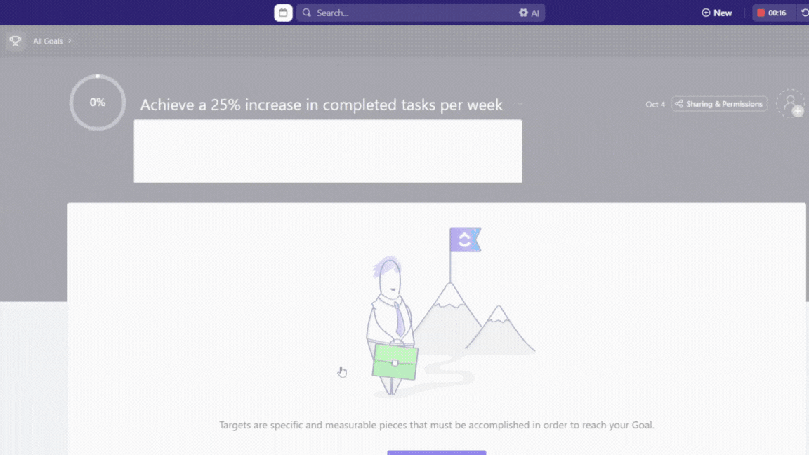 Goal Tracking Software: ClickUp