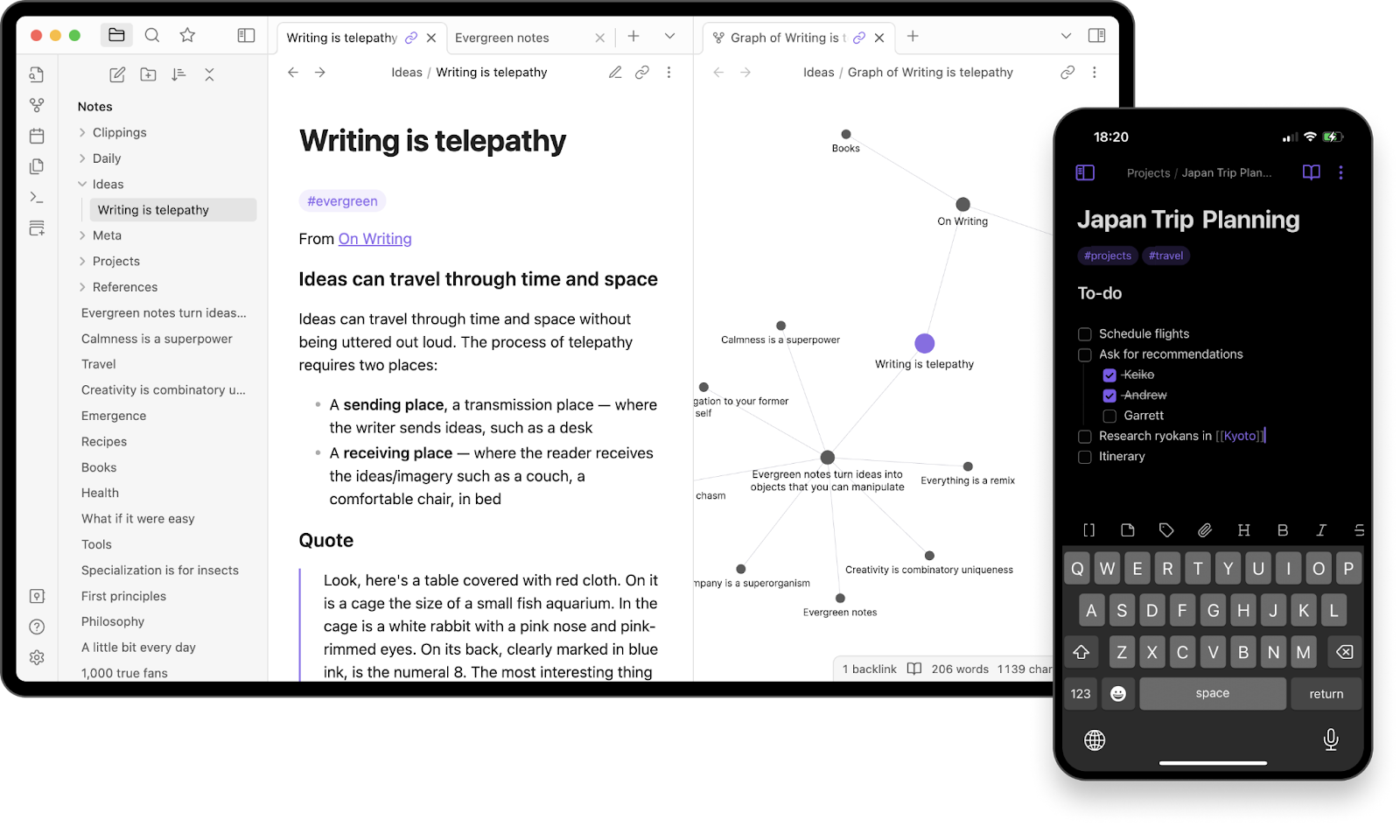 Obsidian Dashboard: alternativas ao Anytype