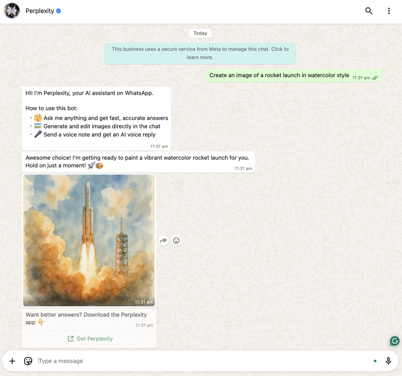 Perplexity AI: how can i use perplexity ai to generate images on whatsapp
