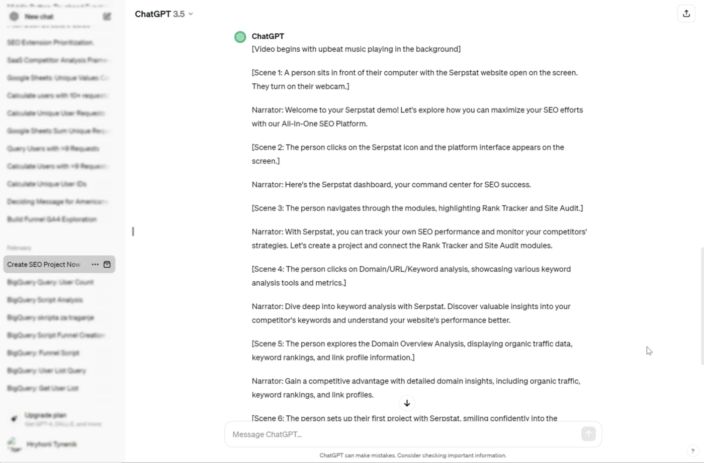AI Generated Content Examples: ChatGPT