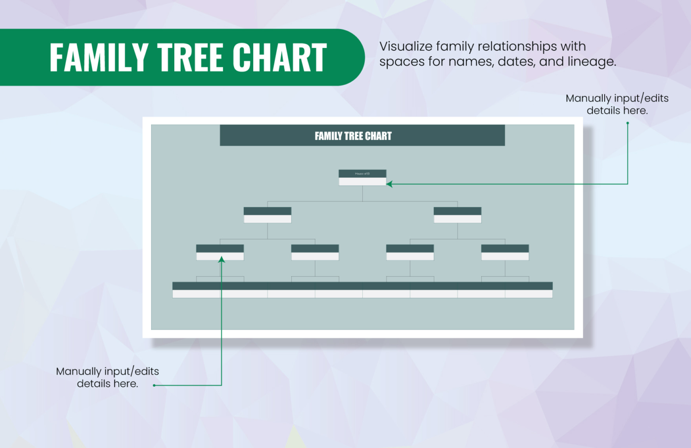 Google Sheets Family Tree Chart Template by Template.Net : google sheets family tree template