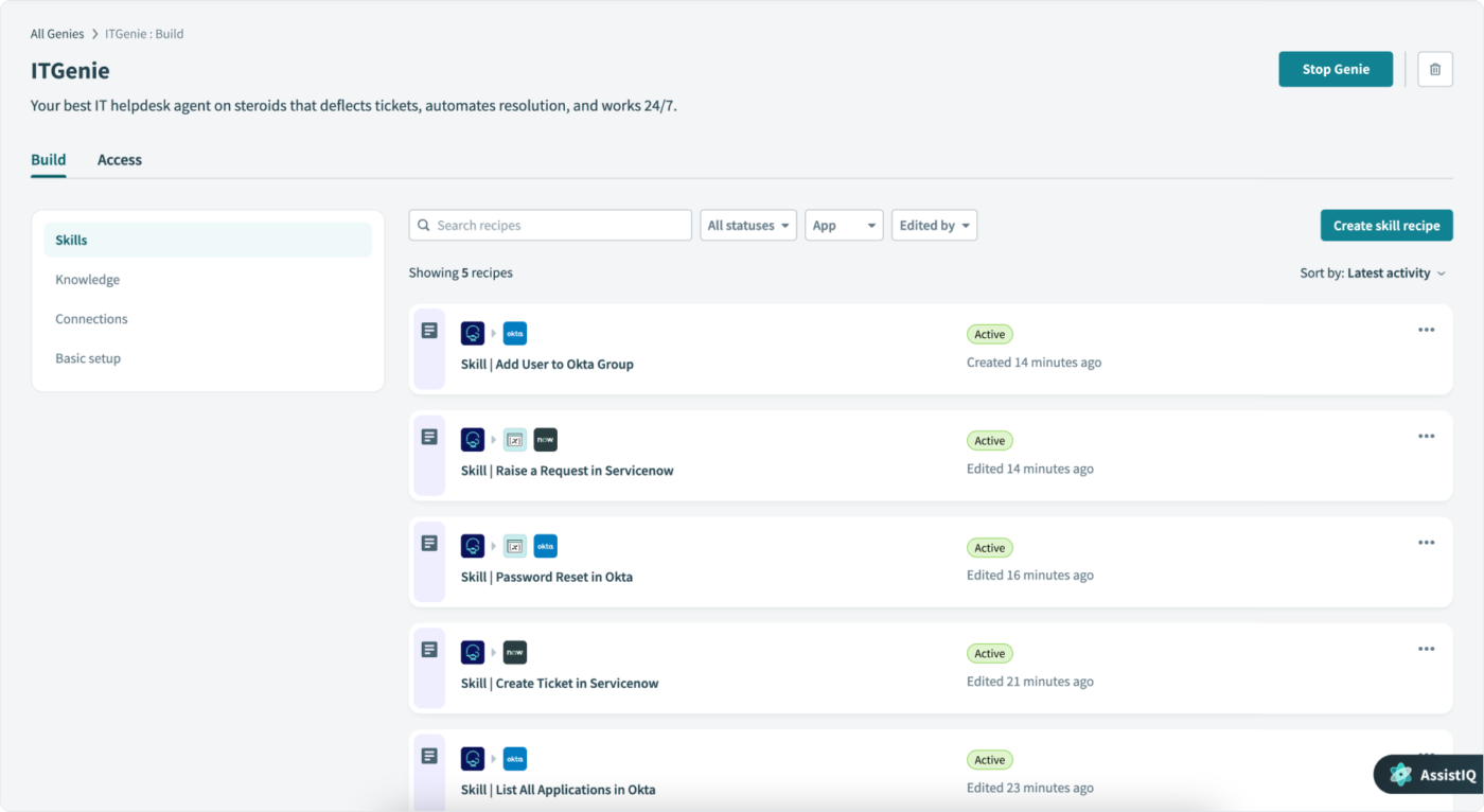 Workato Dashboard
