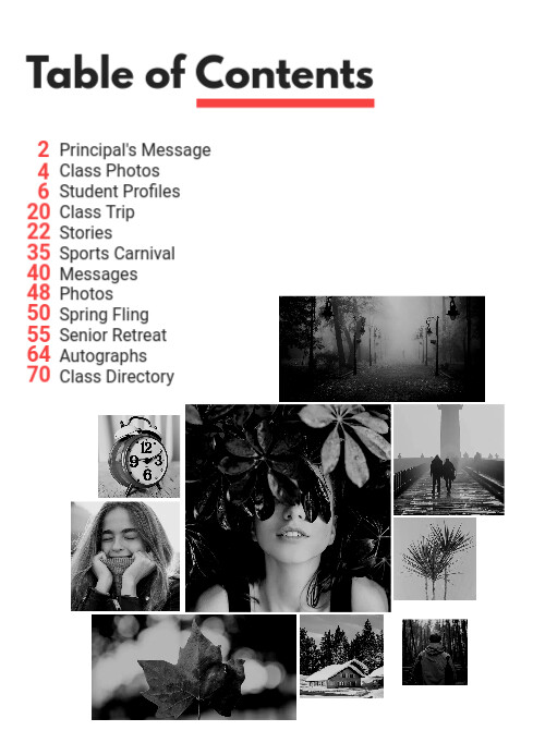 Table of Contents Template: Table of Contents Template by Postermywall