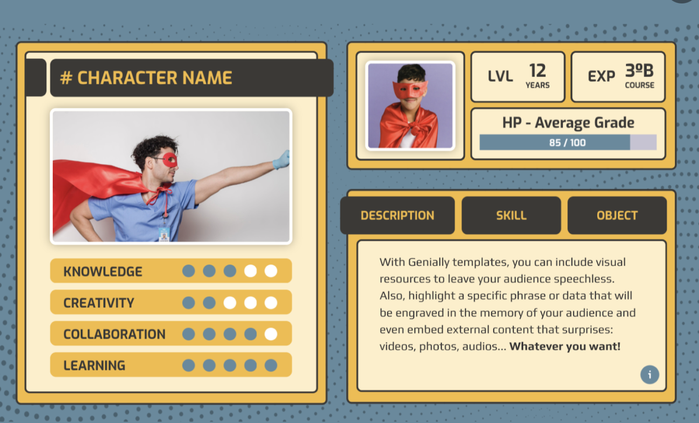 Character Sheet Template: Genially Character Sheet Template