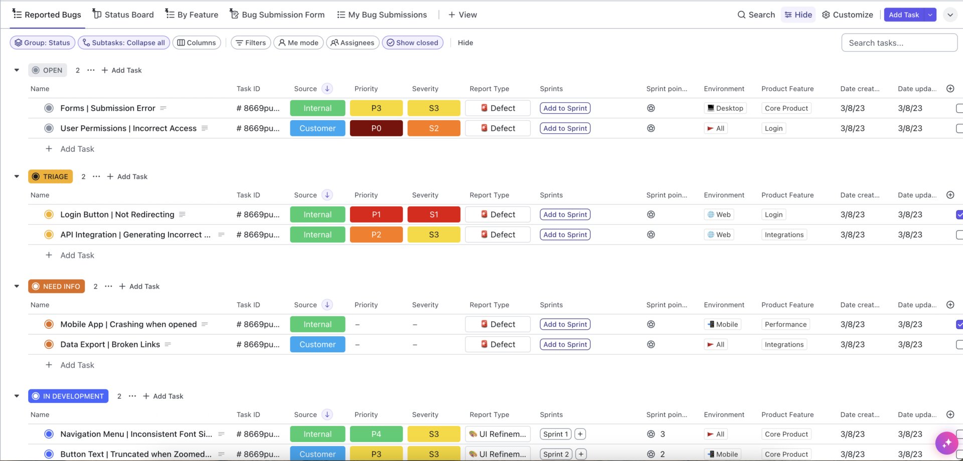 Miro Templates: ClickUp Agile Scrum Management Template