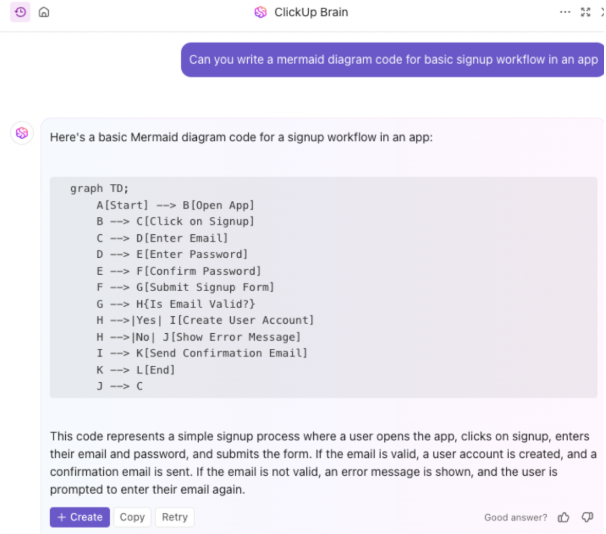 Alternatieven voor Loveable AI: Genereer en debug code sneller met ClickUp Brain