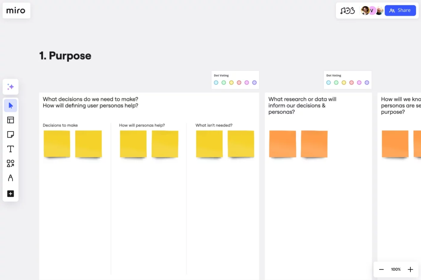 User Persona Template by Miro