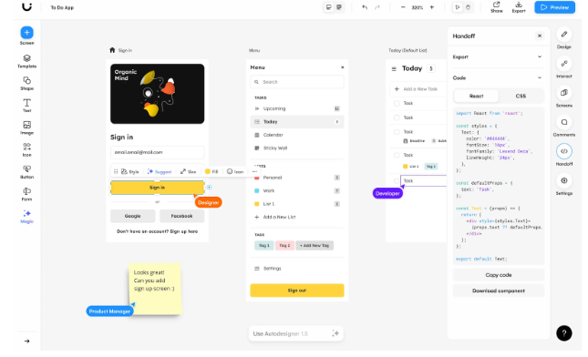 Alternatieven voor Loveable AI: Uizard - Het beste voor het aanmaken van branded landingspagina's