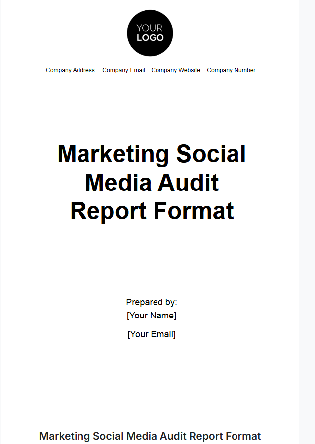 Marketing Social Media Audit Report Format by Template.net