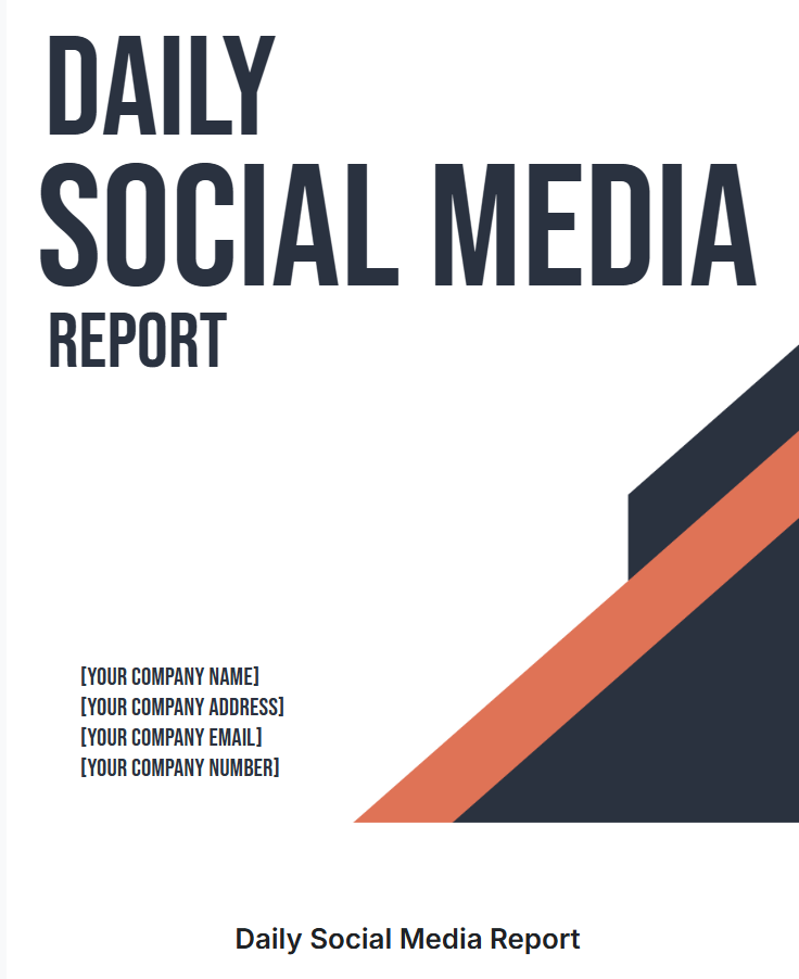 Daily Social Media Report Template by Template.net
