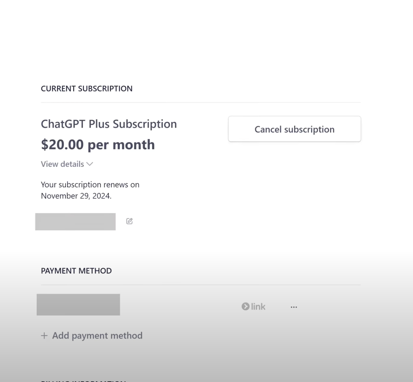 Subscription Cancellation
