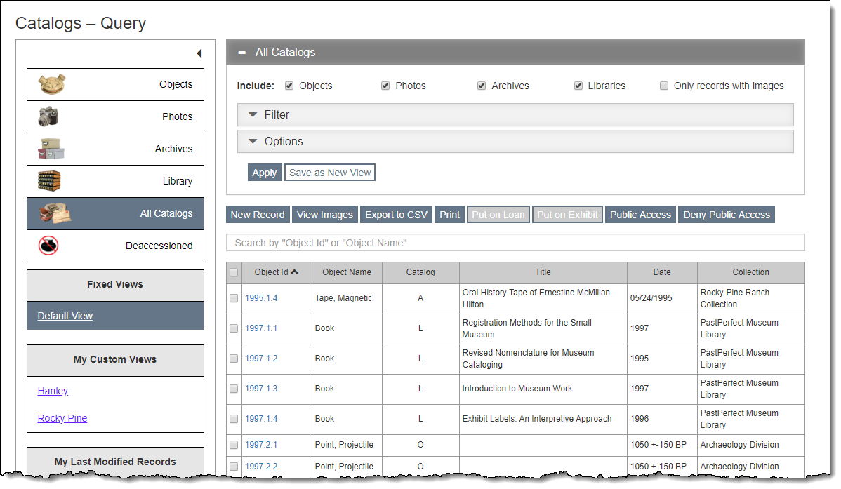 PastPerfect: collection tracking software