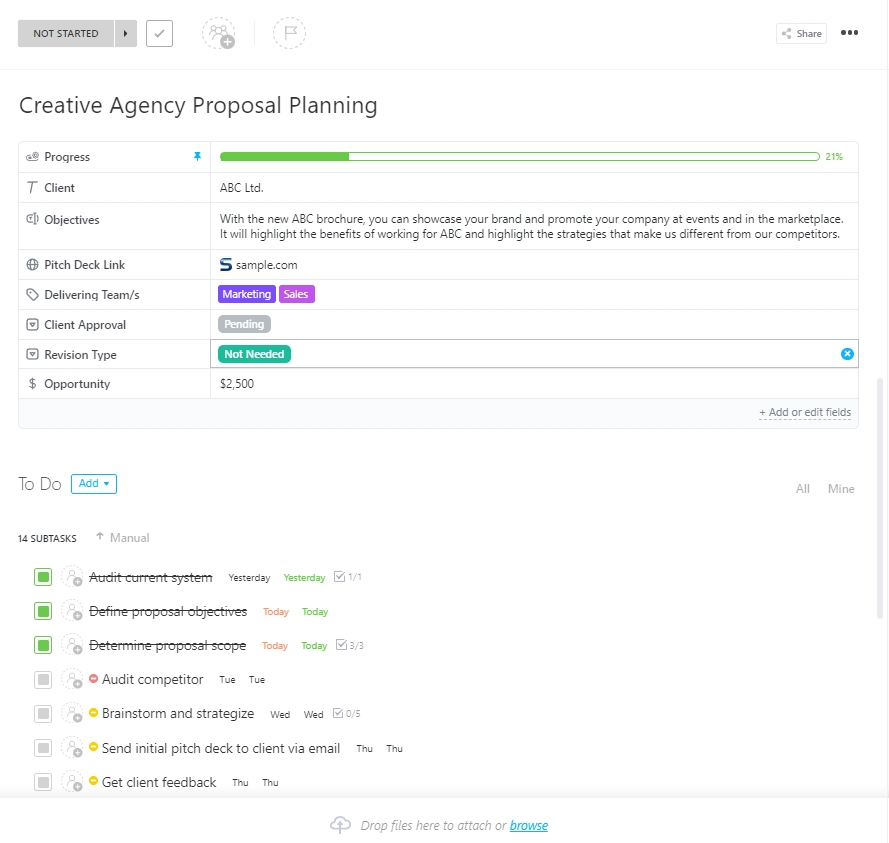  ClickUp Creative Agency Proposal Template