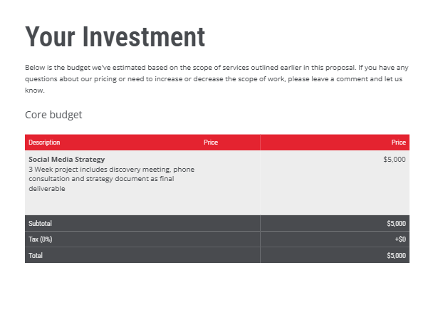 Social Media Proposal Template by Proposify