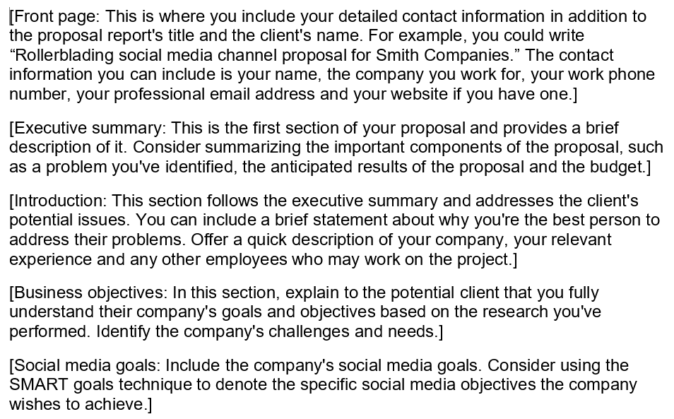 Social Media Proposal Template by Indeed