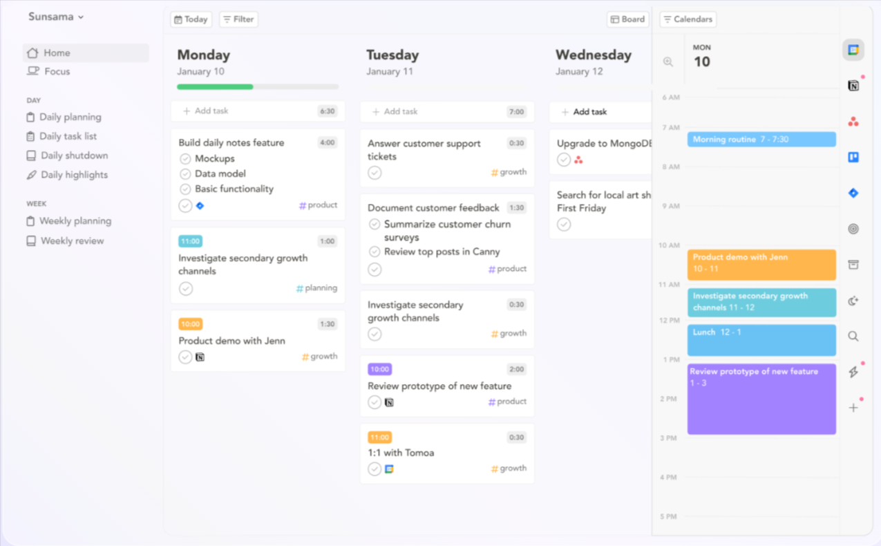 Sunsama - Sunsama versus Todoist