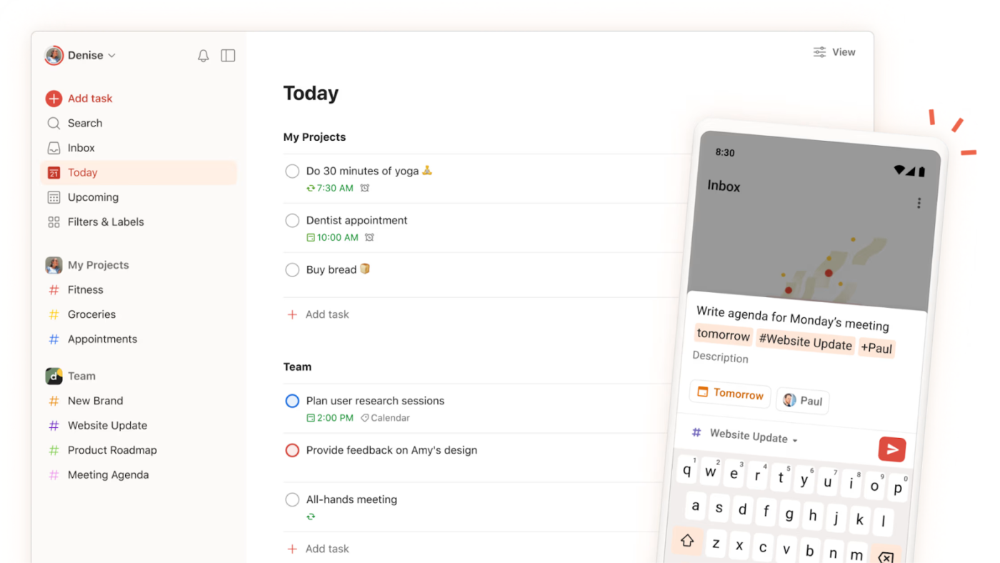 Todoist - Sunsama versus Todoist