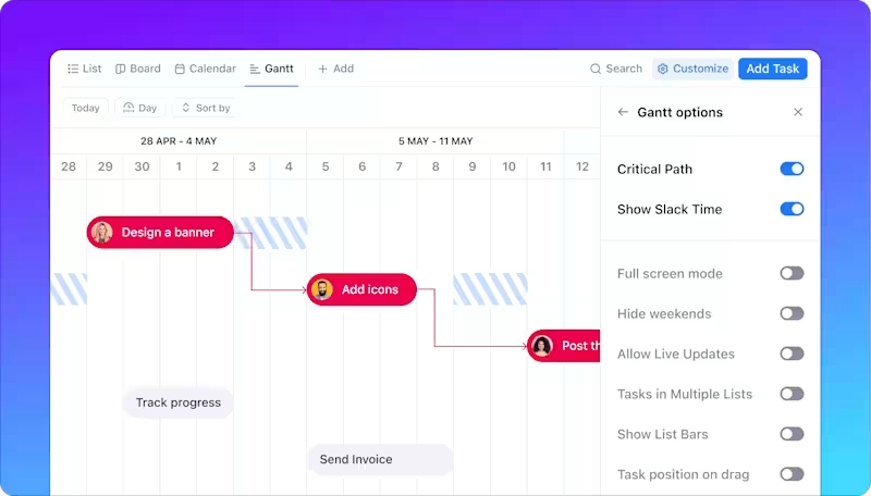 Gantt Charts in ClickUp