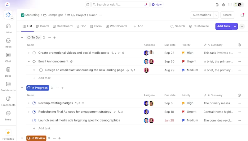 ClickUp Project Management