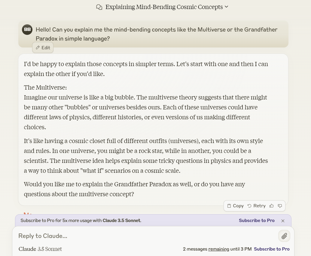 Ethical AI conversations by Claude.ai