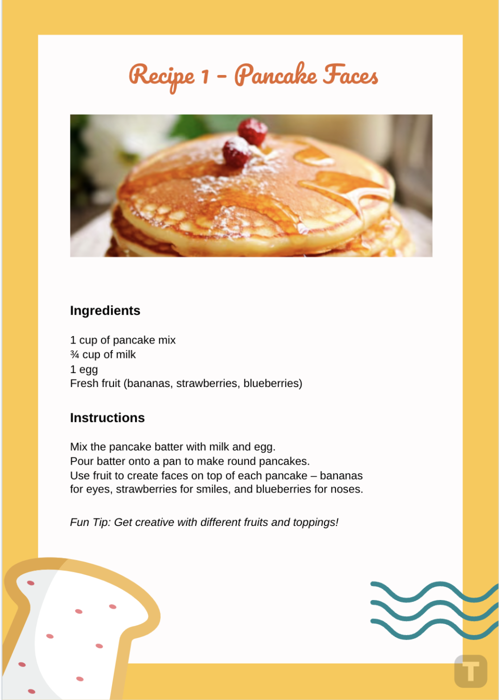 Kids Cookbook Template