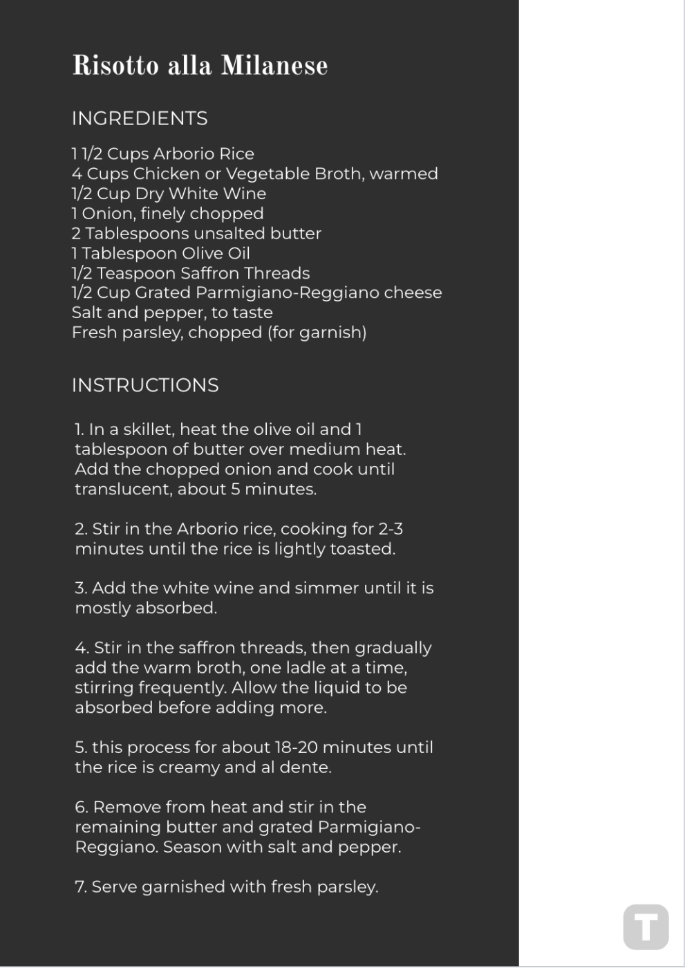 Professional Cookbook Template