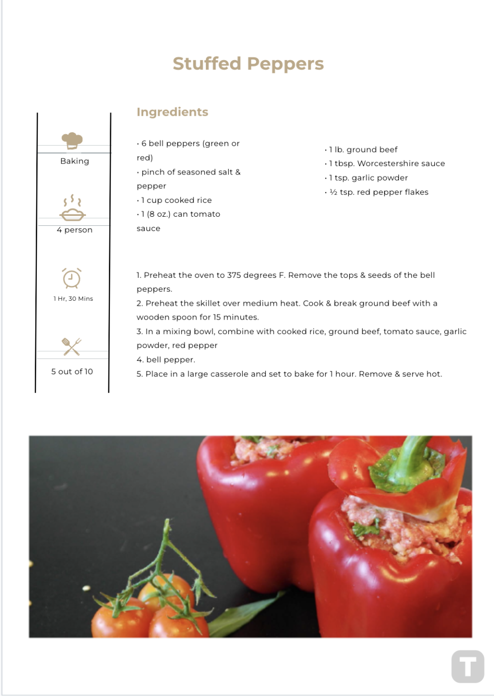 Homemade Cookbook Template