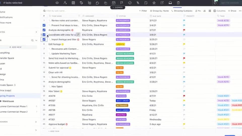ClickUp Table View