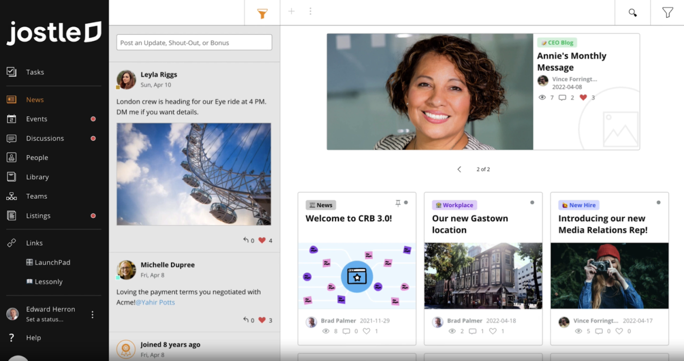 Jostle: Workvivo Alternatives