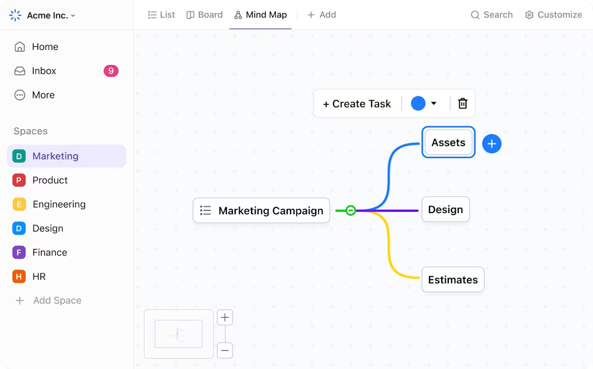 ClickUp Mind Maps