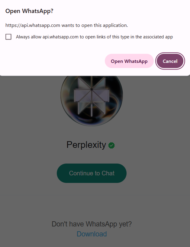 how can i use perplexity ai to generate images on whatsapp