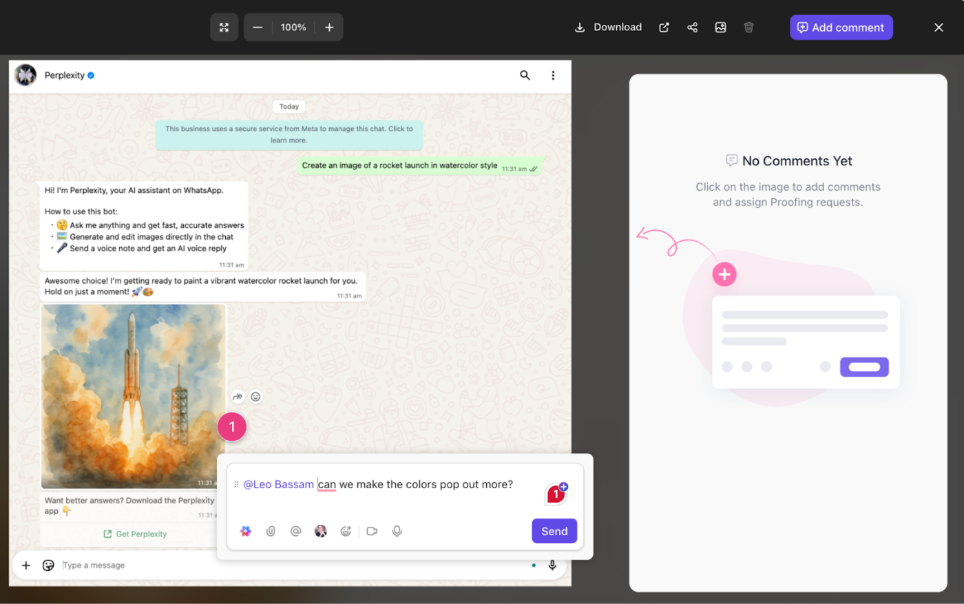 Annotate multimedia files, such as images, videos, and PDFs, for improved collaboration using Proofing in ClickUp