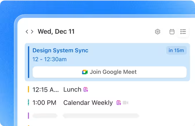 ClickUp Calendar: Video Production Workflow 