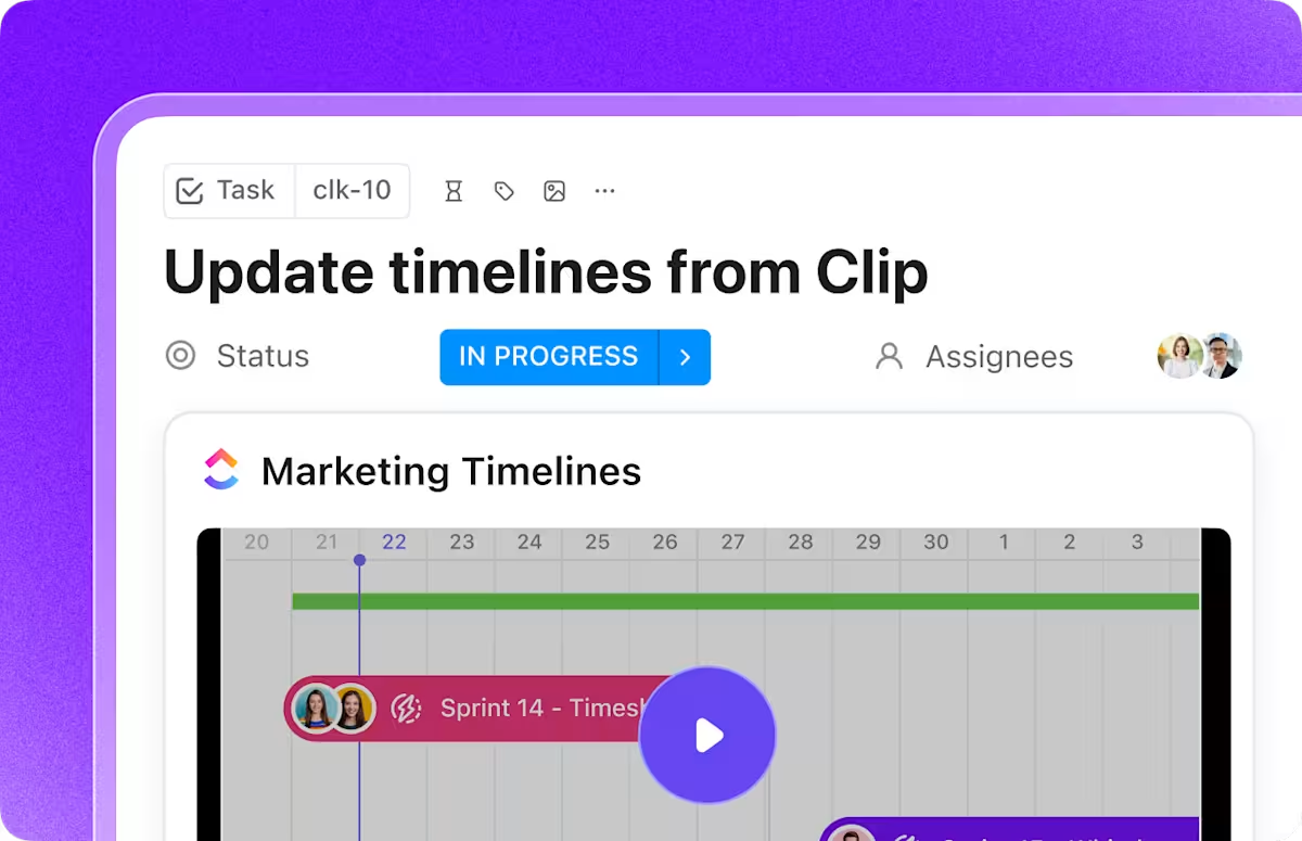 ClickUp Brain: Video Production Workflow