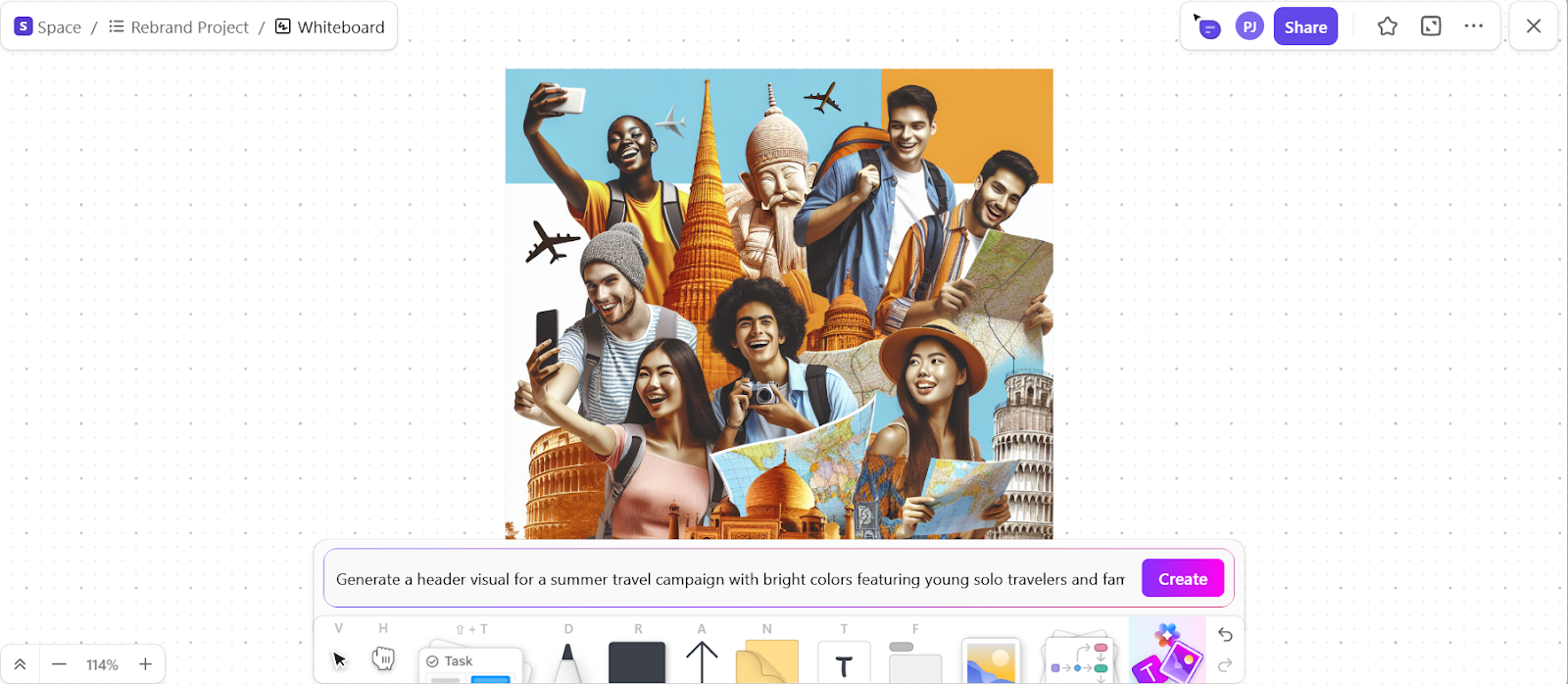 AI in Whiteboards: Graphic design tools to create stunning visuals