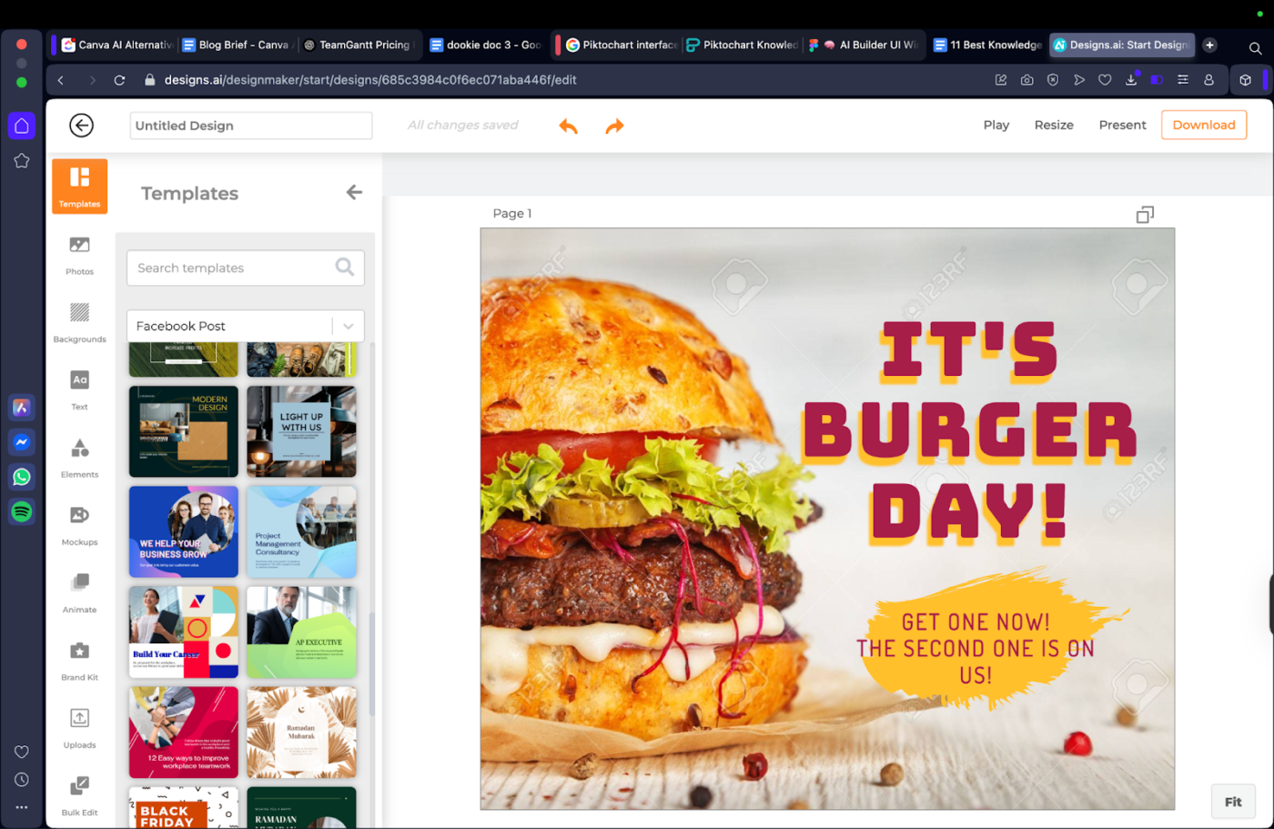 Designs.ai: Create graphics with visual storytelling