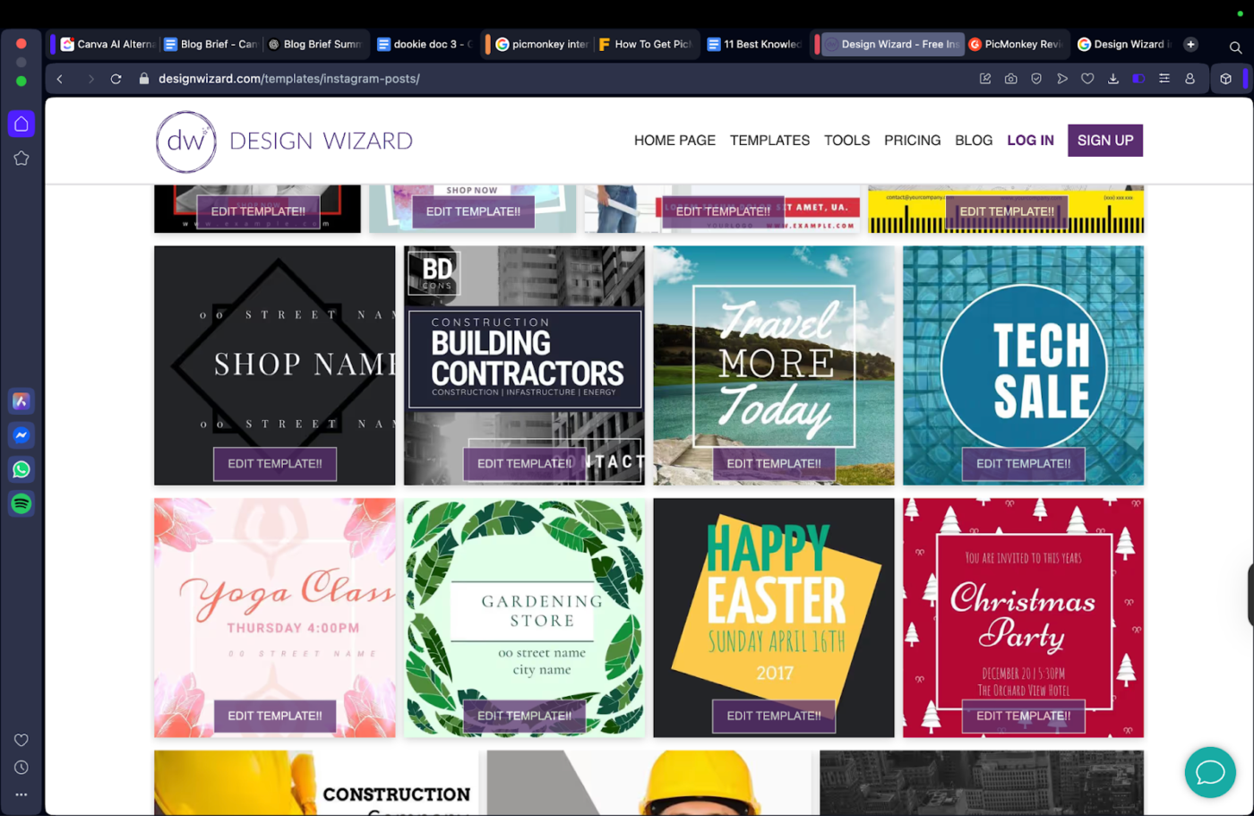 Design Wizard: Canva AI alternative with extensive social media templates and innovative features