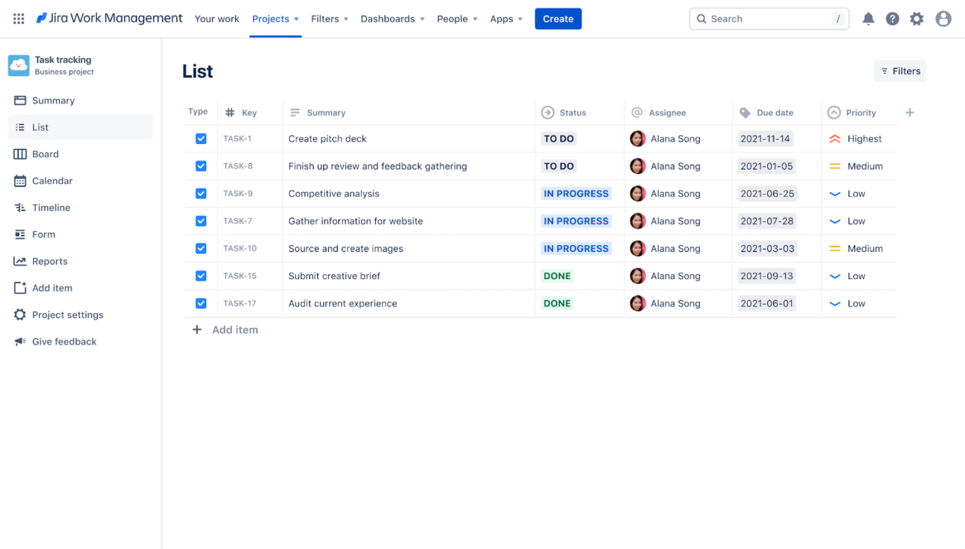 Task Tracking Template