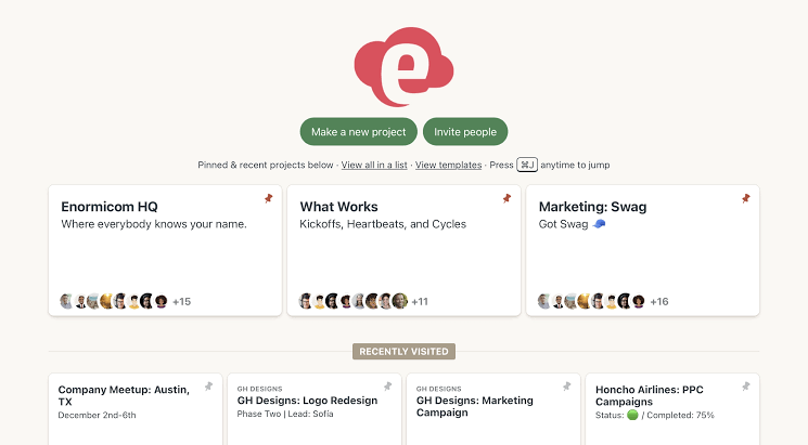 Basecamp: funzionalità/funzioni di base per gestire le risorse con strumenti di collaborazione per piccoli team
