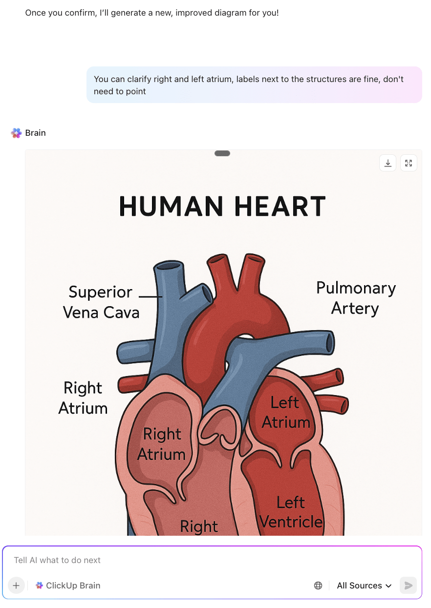 Generate context-aware images using ClickUp Brain