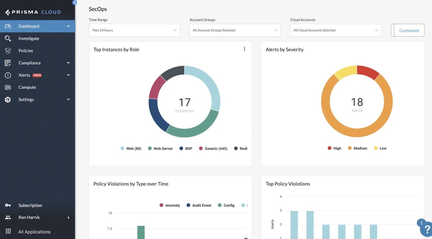 Palo Alto Prisma Cloud: Wiz competitors  with advanced threat detection capabilities