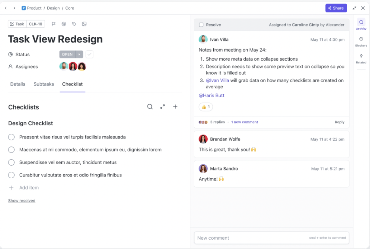 ClickUp Tasks