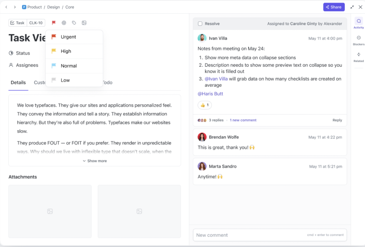 ClickUp Task Priorities