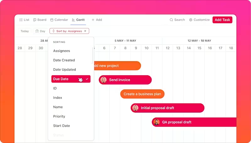 ClickUp Gantt View: How to Save Time 