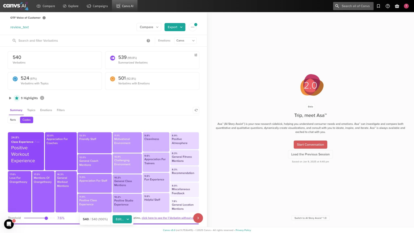 Canvs AI: AI-tekstanalyse