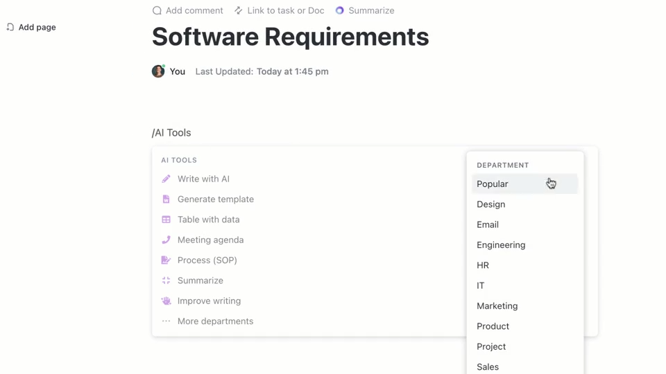 ClickUp for Product Teams