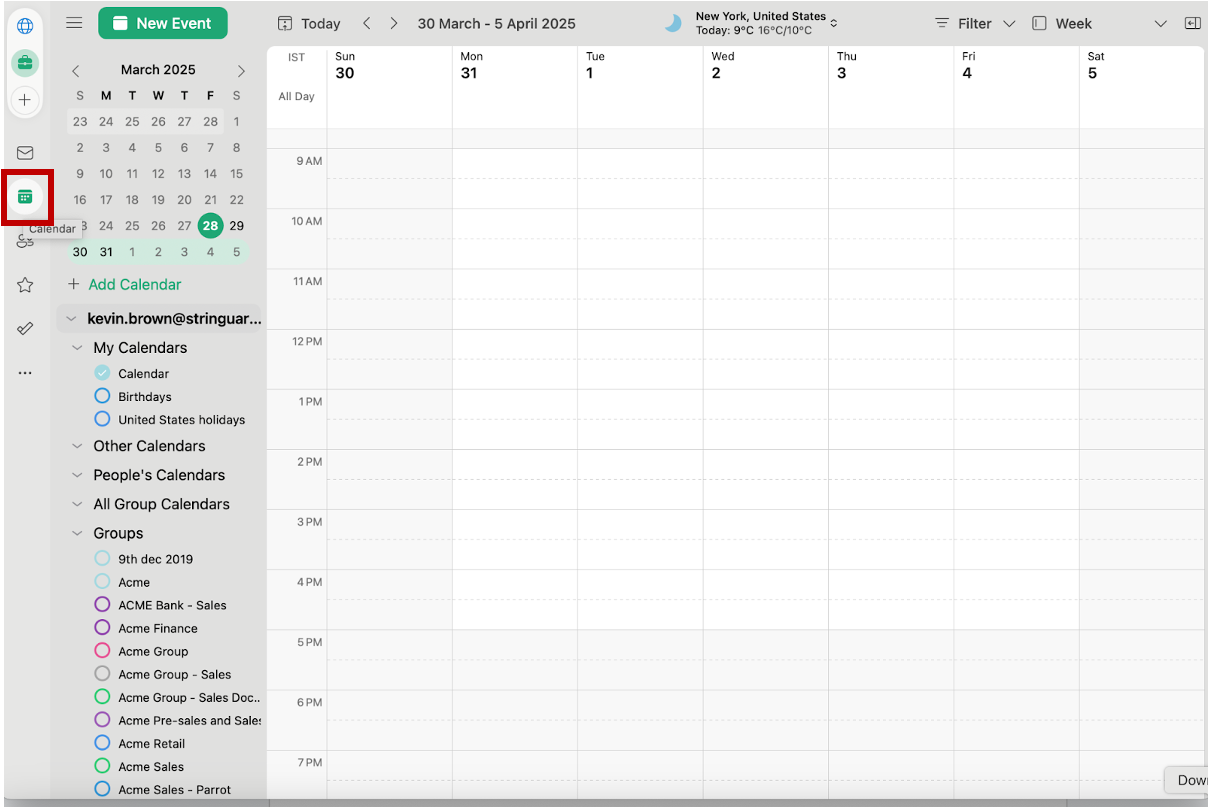 Outlook Calendar